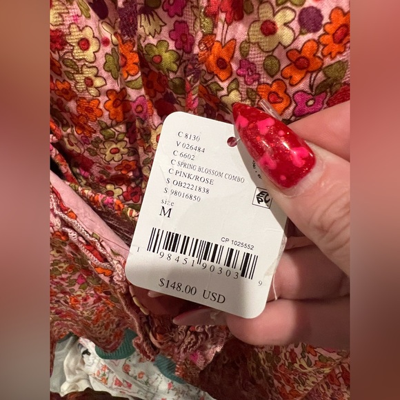 Free People Ellia Printed Floral Smocked Set, Various Sizes NWT - Picture 8 of 8